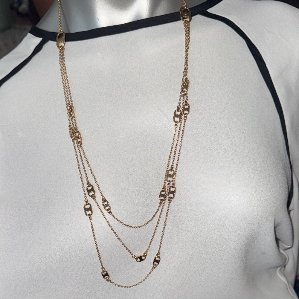 Tory Burch Gold Layered Necklace